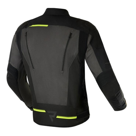 Kurtka tekstylna REBELHORN BORG BLACK/DARK czarny szary żółty fluo