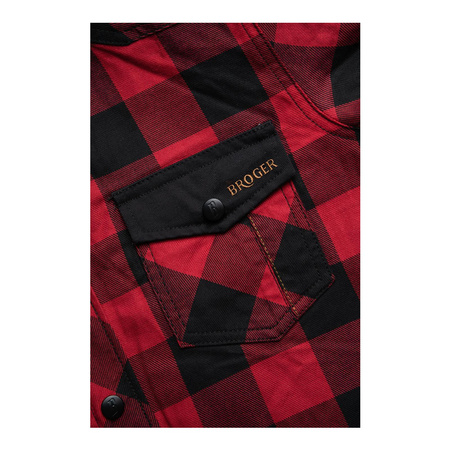Koszula motocyklowa damska BROGER ALASKA RED/BLACK czarny czerwony
