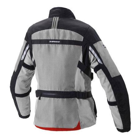 Kurtka tekstylna SPIDI NETRUNNER BLACK/GREY czarny szary czerwony