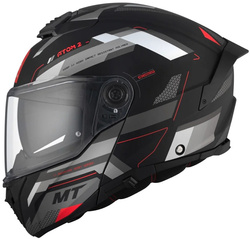 Kask szczękowy MT ATOM 2 SV BAST BLACK/GREY czarny szary czerwony