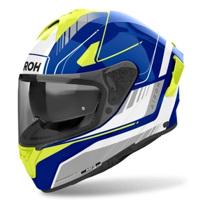 Kask integralny AIROH SPARK 2 CHRONO BLUE/YELLOW GLOSS niebieski żółty fluo szary biały