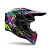 Kask cross AIROH WRAAAP MUSIC GLOSS zielony fioletowy różowy czarny