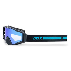 Gogle motocyklowe IMX SAND BLACK MATT/BLUE SZYBA BLUE IRIDIUM + CLEAR czarny niebieski