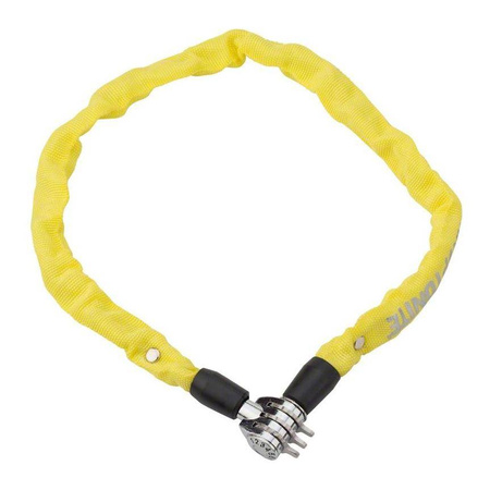 Zapięcie łańcuchowe KRYPTONITE KEEPER 465 NA SZYFR 0,4CM X 65CM YELLOW żółty srebrny