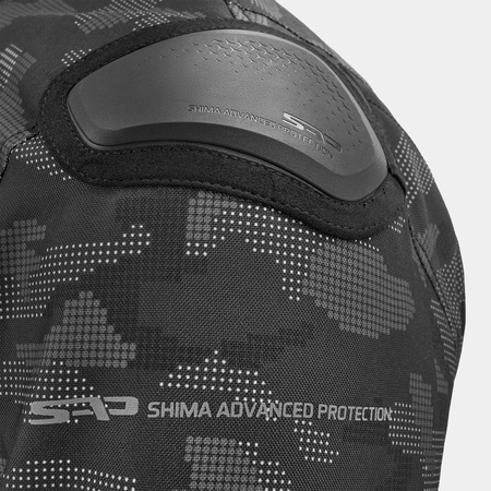 Kurtka tekstylna SHIMA DRIFT MEN CAMO czarny szary żółty fluo