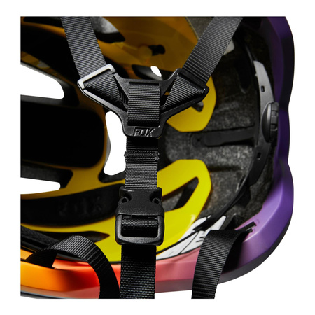 Kask rowerowy FOX SPEEDFRAME VNISH WHITE biały pomarańczowy