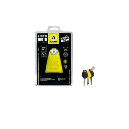 Blokada na tarczę hamulcową AUVRAY DK10 YELLOW żółty czarny