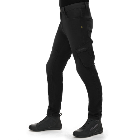 Jeansy motocyklowe VORG REVO BLACK czarny