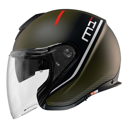 Kask otwarty SCHUBERTH M1 PRO ECE MERCURY GREEN zielony czerwony biały czarny