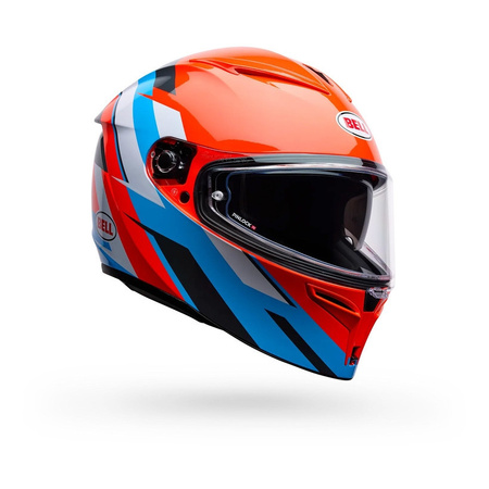 Kask integralny BELL LITHIUM ECE6 NOVA ORANGE BLUE pomarańczowy niebieski