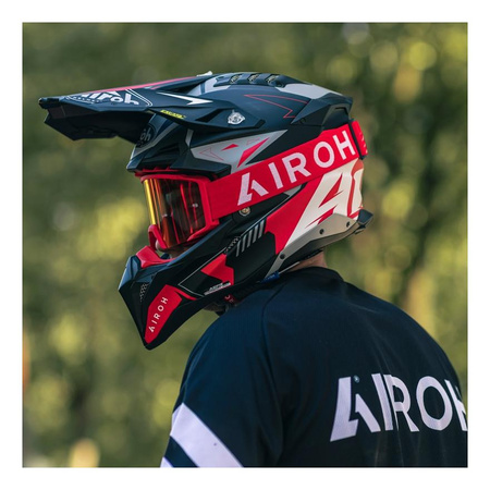Gogle motocyklowe AIROH BLAST XR1 RED MATT czerwony