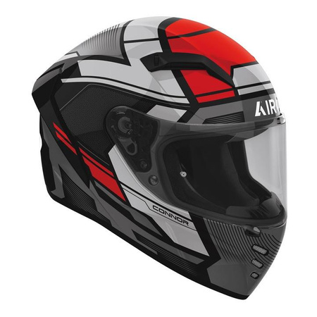 Kask integralny AIROH CONNOR EGO RED GLOSS czarny szary czerwony