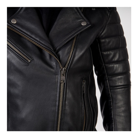 Kurtka skórzana damska OZONE RAMONES MODERN LADY MATT BLACK czarny