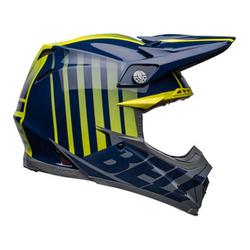 Kask cross BELL MOTO-9S FLEX SPRINT MATTE/GLOSS DARK BLUE/HI-VIZ YELLOW niebieski żółty fluo szary