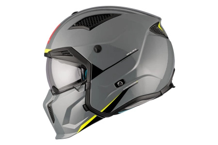 Kask otwarty z wpinaną szczęką MT STREETFIGHTER SV S SOLID GLOSS GREY