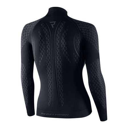 Koszulka termoaktywna damska REBELHORN THERM II LADY BLACK/GREY czarny szary