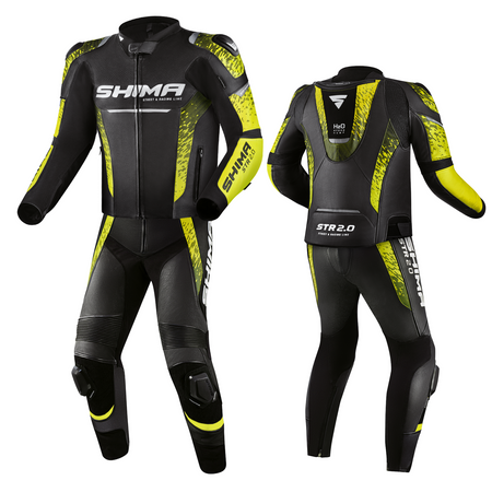 Kombinezon dwuczęściowy SHIMA STR 2.0 BLACK/YELLOW FLUO czarny żółty fluo