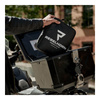 Pokrowiec na motocykl REBELHORN COVER II z miejscem na kufer BLACK/SILVER czarny srebrny szary