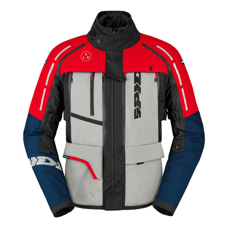 Kurtka tekstylna SPIDI 4 SEASON V3 BLUE/ICE/RED niebieski szary czerwony