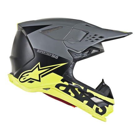 Kask cross ALPINESTARS SUPERTECH S-M8 RADIUM BLACK/GREY/FLUO YELLOW czarny szary żółty fluo