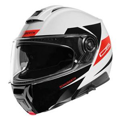 Kask szczękowy SCHUBERTH C5 ECE ECLIPSE RED biały czarny czerwony