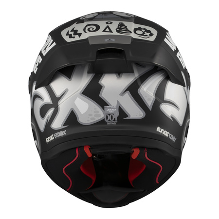 Kask integralny AXXIS FENIX ANGRY FACE B2 MATT czarny szary