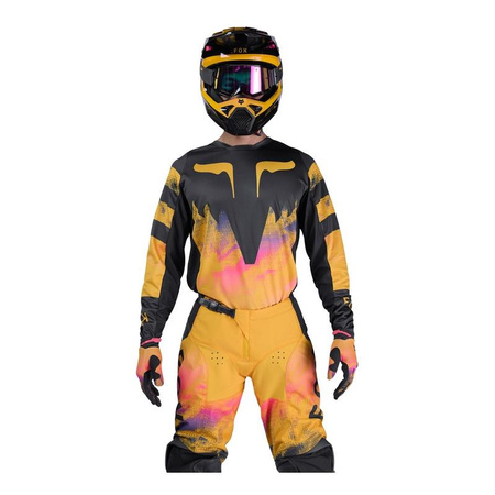 Bluza cross FOX 180 KAIROS TANGERINE czarny żółty