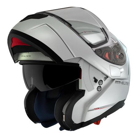 Kask szczękowy MT ATOM SV SOLID GLOSS PEARL WHITE biały