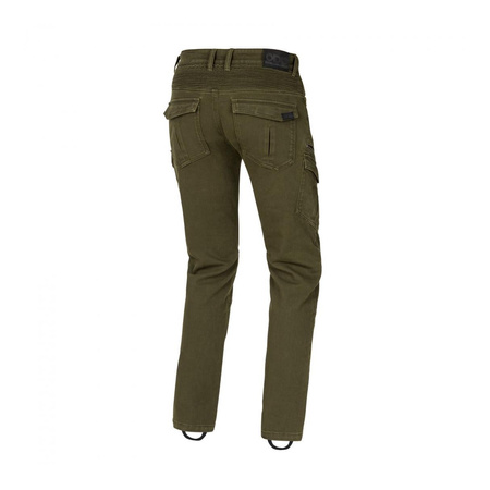 Jeansy motocyklowe SECA BADLANDS ARMALITH KHAKI zielony