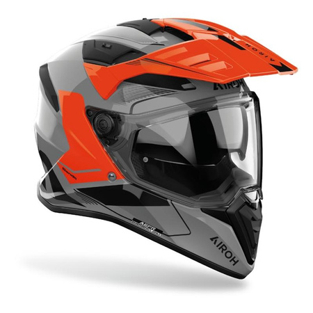 Kask integralny AIROH BANDIT TUNE ORANGE GLOSS pomarańczowy szary