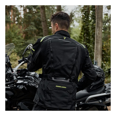 Kurtka tekstylna REBELHORN CUBBY IV BLACK/FLO YELLOW czarny żółty fluo