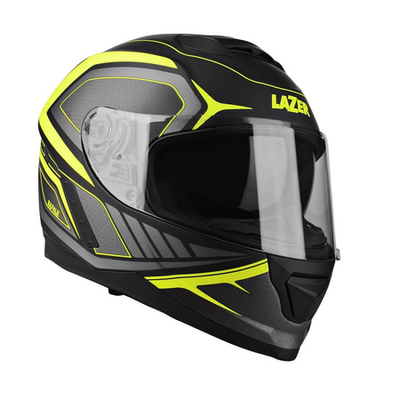 Kask integralny LAZER RAFALE HEXA BLACK/YELLOW czarny mat szary żółty fluo