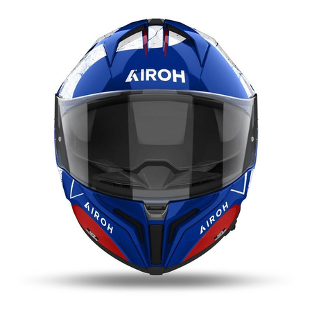 Kask integralny AIROH MATRYX SCOPE BLUE/RED GLOSS niebieski czerwony biały