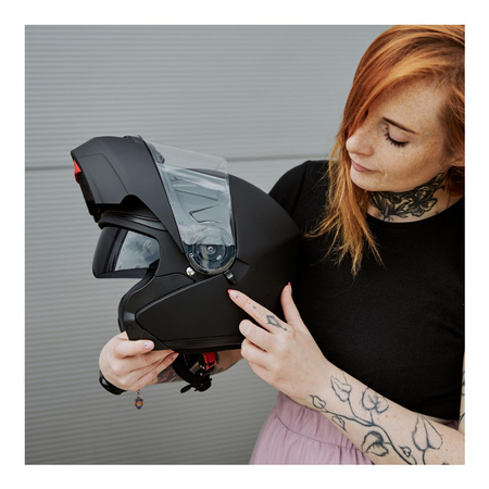 Kask szczękowy OZONE STORM MATT BLACK czarny mat