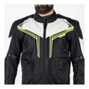 Kurtka tekstylna OZONE FLOW BLACK/GREY/FLUO YELLOW czarny szary żółty fluo
