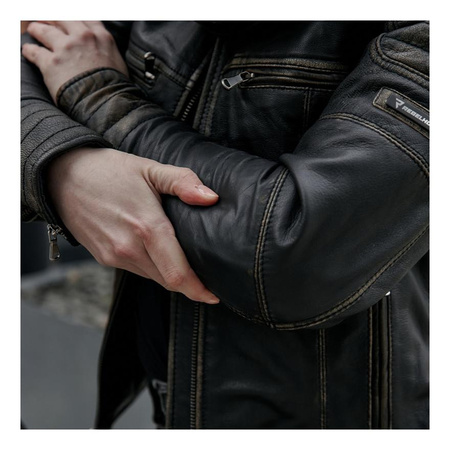 Kurtka skórzana damska REBELHORN HUNTER PRO LADY VINTAGE BLACK czarny brązowy