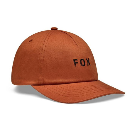 Czapka z daszkiem FOX WORDMARK ADJUSTABLE COGNAC pomarańczowy