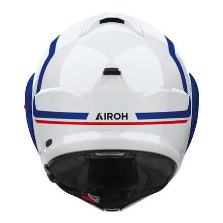Kask szczękowy AIROH MATHISSE II GENIUS BLUE RED GLOSS niebieski biały czerwony