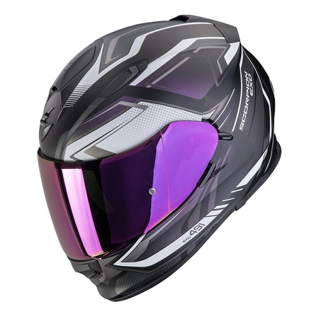Kask integralny SCORPION EXO-491 ZUMO MATT BLACK/CHAMELEON czarny fioletowy