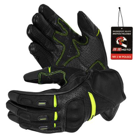 Rękawice miejskie SECA AXIS MESH II FLUO YELLOW czarny żółty fluo
