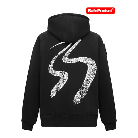 Bluza REBELRUSH ZIP BLACK czarny