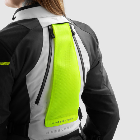 Kurtka tekstylna damska REBELHORN HARDY 3.0 LADY BLACK/GREY/FLUO YELLOW czarny szary żółty fluo