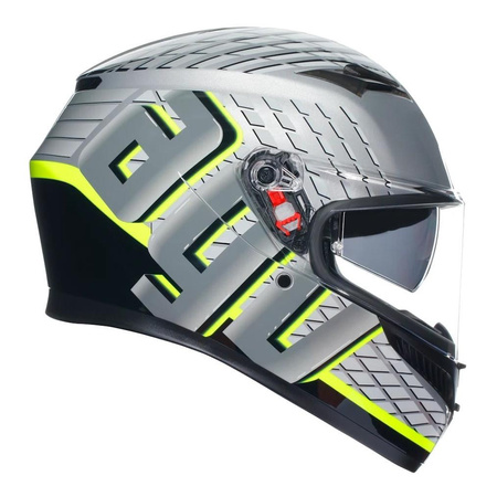 Kask integralny AGV K3 FORTIFY GREY/BLACK/FLUO YELLOW szary żółty fluo czarny