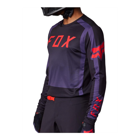 Koszulka rowerowa FOX DEFEND Z DŁUGIM RĘKAWEM RACE CAPSULE SANGRIA czarny fioletowy czerwony fluo