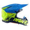 Kask cross ALPINESTARS SUPERTECH S-M8 RADIUM AQUA/FLUO YELLOW/NAVY niebieski żółty fluo zielony