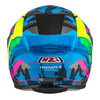 Kask integralny NZI TRENDY CAMU BLUE NEON PINK BLUE S MATT niebieski różowy