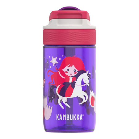 Butelka na wodę dziecięca KAMBUKKA LAGOON Magic Princess 400ml fioletowy czerwony biały