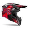 Kask cross AIROH WRAAAP CYBER RED MATT szary czerwony czarny