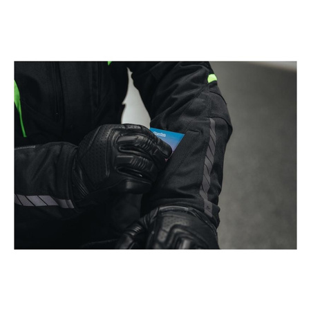 Kurtka tekstylna REBELHORN HIKER III BLACK/FLO YELLOW czarny żółty fluo