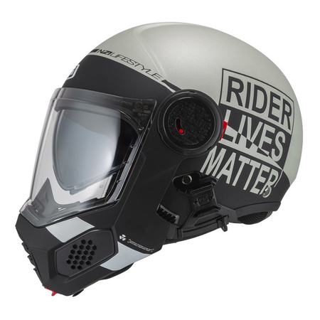 Kask szczękowy NZI MINIMOD INVOLT GREY BLACK GREY MATT szary czarny